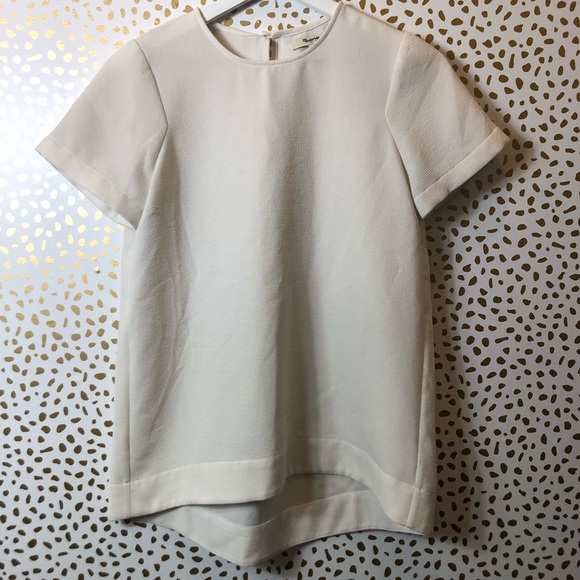 Madewell Tops - MADEWELL shortsleeved white blouse XS